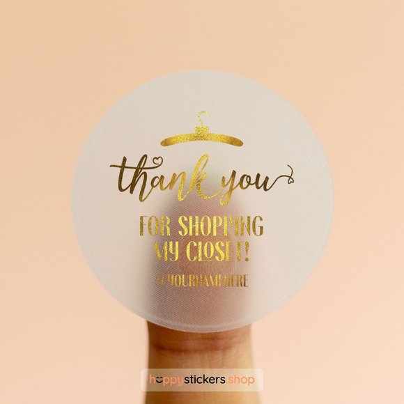 Thank You For Shopping My Closet! Stickers & Labels with your custom text - Picture 13 of 17